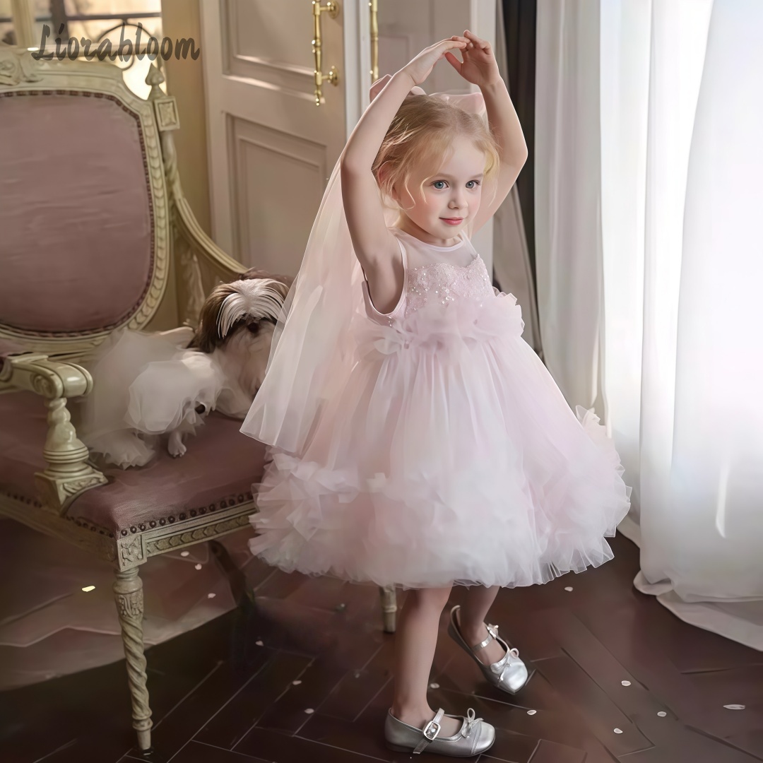 Women'S Formal Wear Wedding - فستان تول للفتيات بتصميم تنورة متعددة
