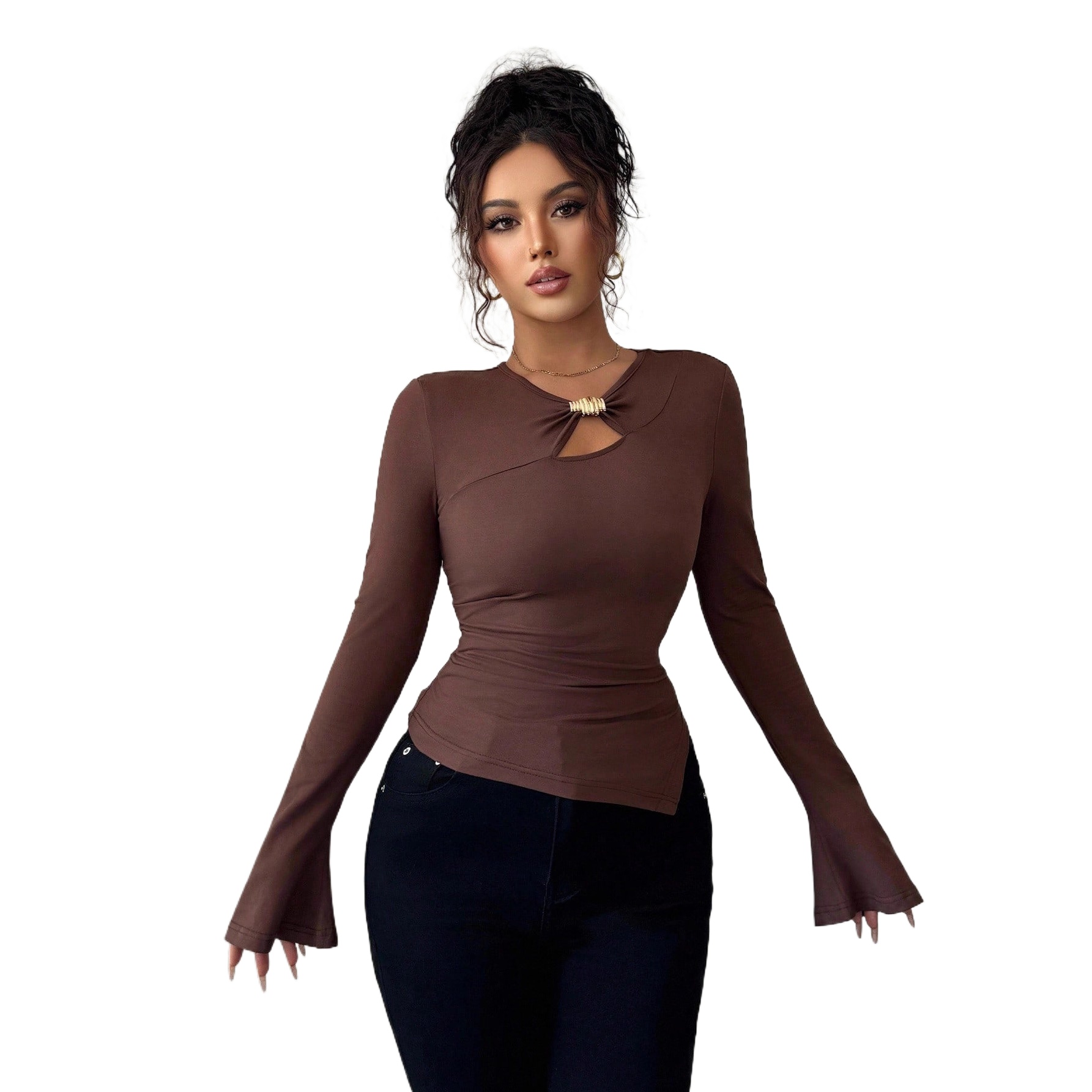 Women Formal Wear Xxl - 2025 الخريف والشتاء جديد غير المتكافئة