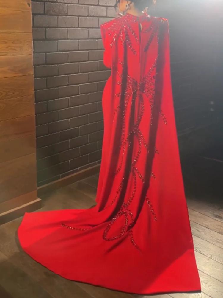 Women'S Red Formal Wear - فستان سهرة نسائي مخصص باللون الأحمر