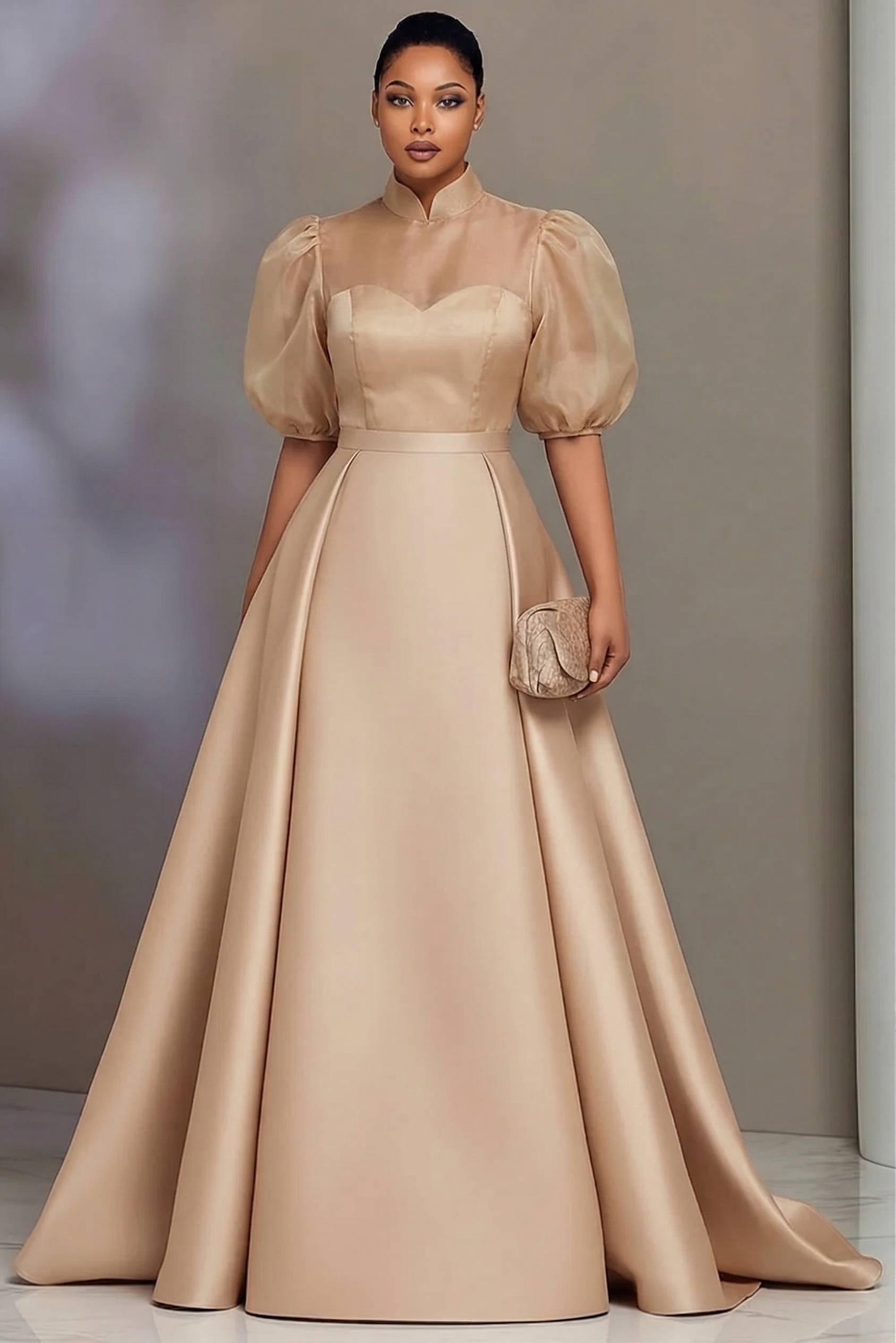 Women'S Formal Wear Wedding - فساتين سهرة أنيقة من الساتان بمقاسات