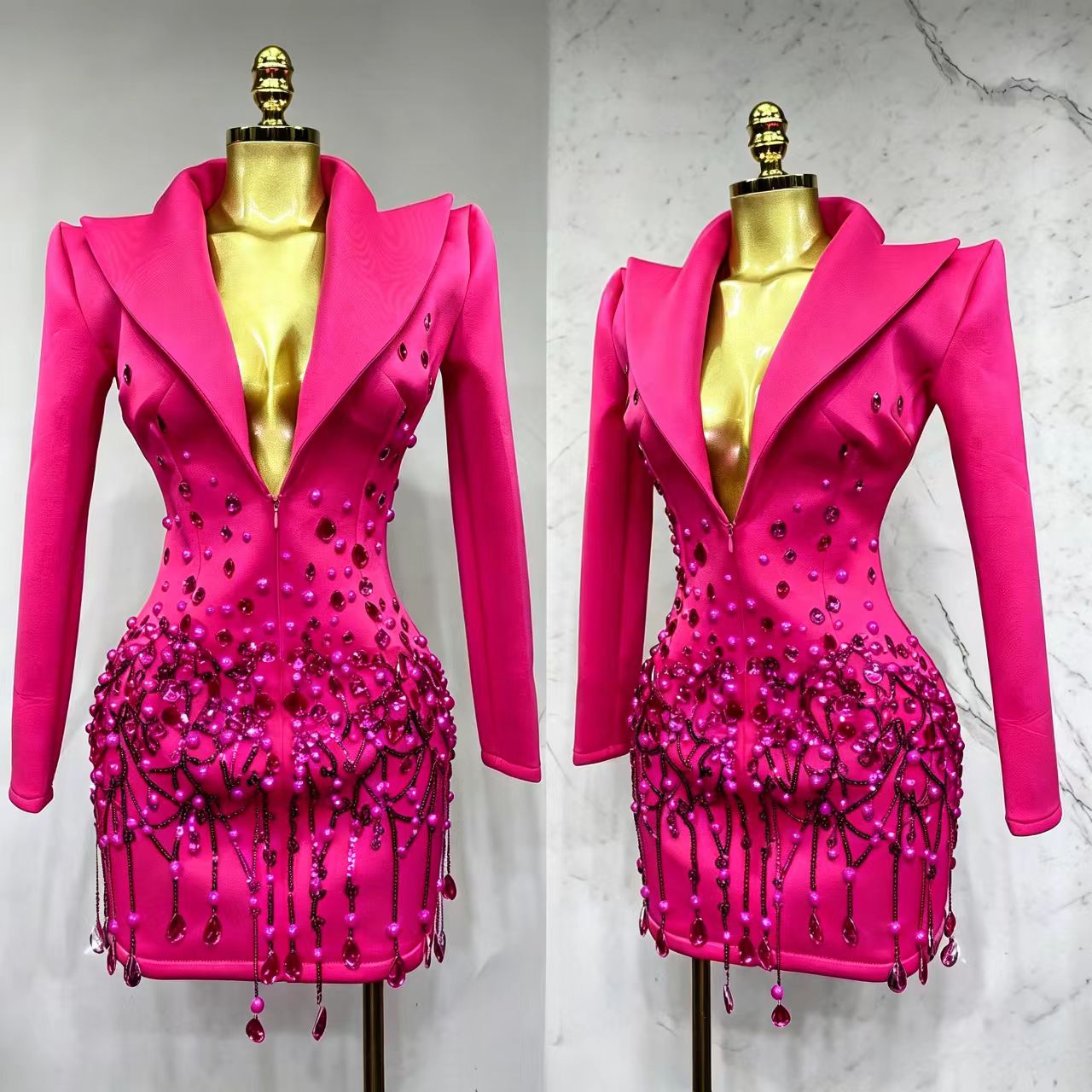 فستان قصير بأكمام طويلة مزين ب - مراجعة Women'S Formal Wear Wedding وسعره