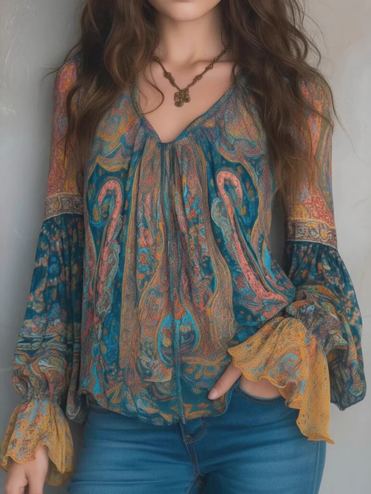 بلوزات نسائية عرقية بوهيمية عت - مراجعة Women'S Formal Wear Blouse وسعره