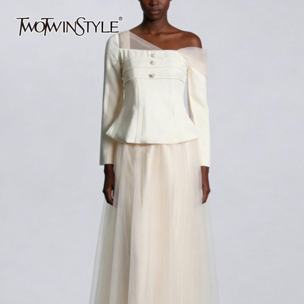 TWOTWINSTYLE الصلبة قطعتين مجم - مراجعة Pencil Skirt Midi وسعره