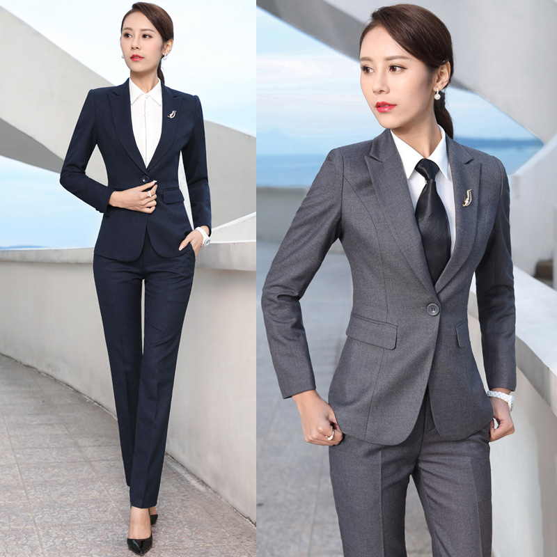 بدلة نحيفة بأكمام طويلة ، النس - مراجعة Women Formal Wear Korean وسعره