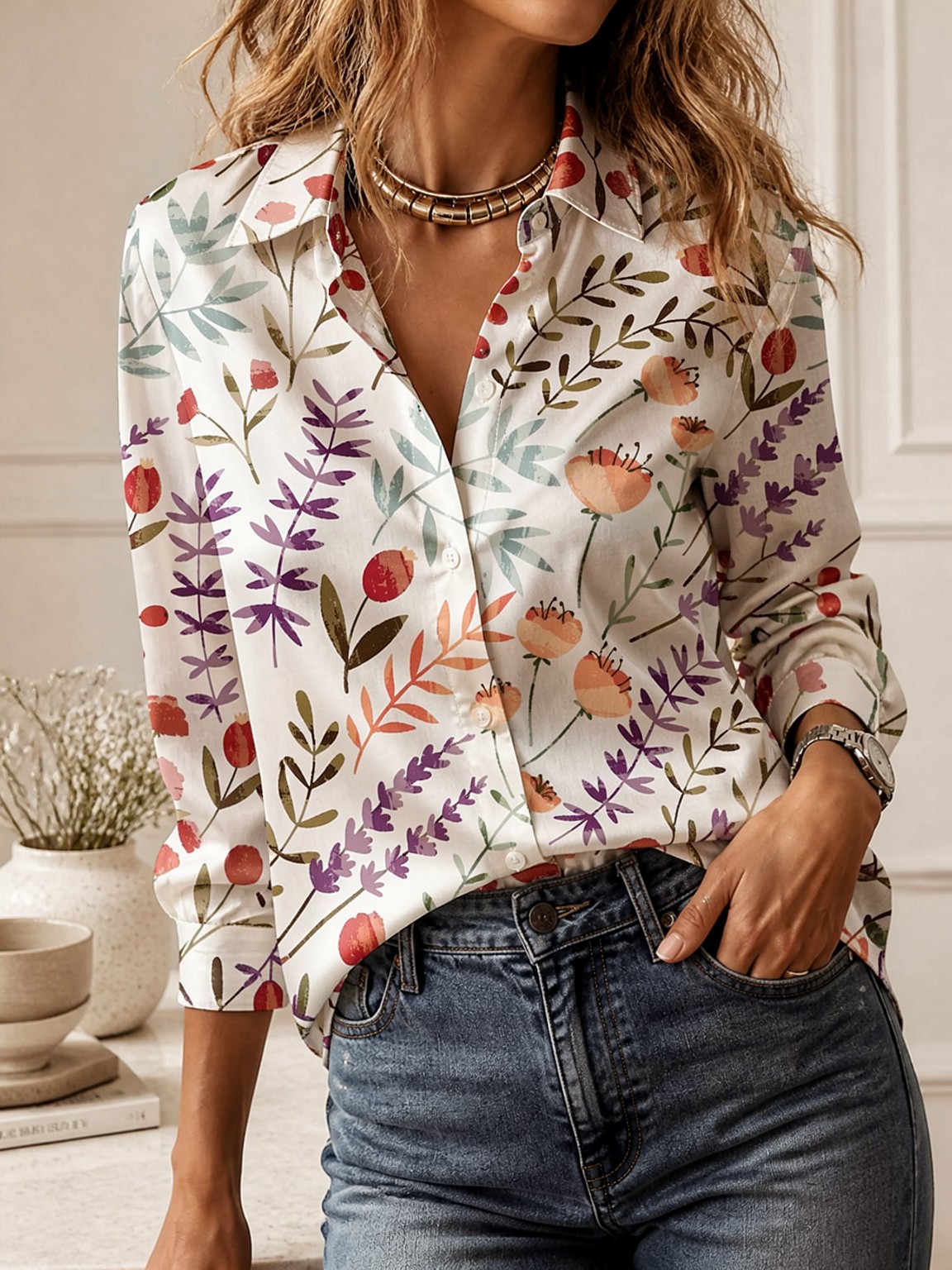 بلوزة كاجوال متعددة الاستخداما - مراجعة Women'S Formal Wear Blouse وسعره