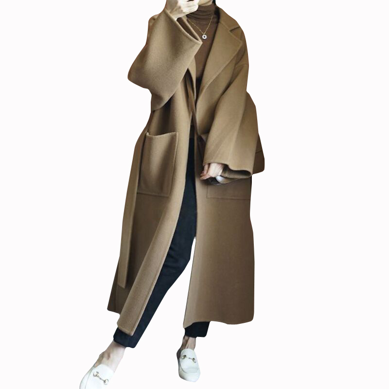 معطف نسائي أنيق طويل مصنوع من  - مراجعة Women Formal Wear Winter وسعره