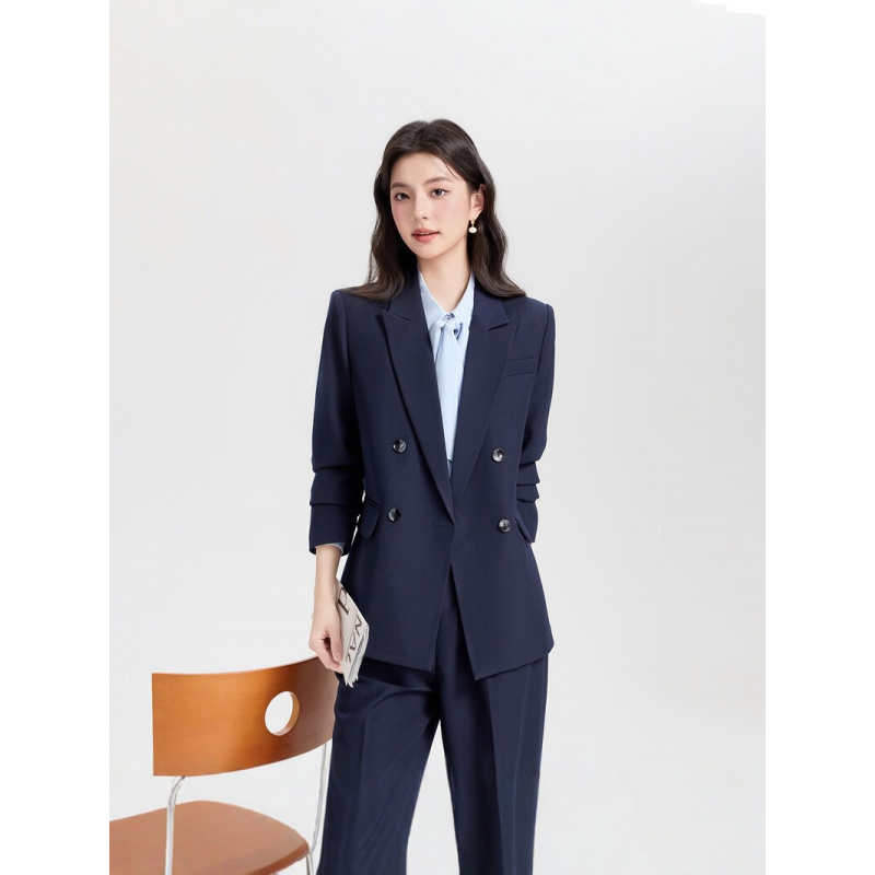 بدلة عمل نسائية كحلية اللون بص - مراجعة Women Formal Wear Korean وسعره
