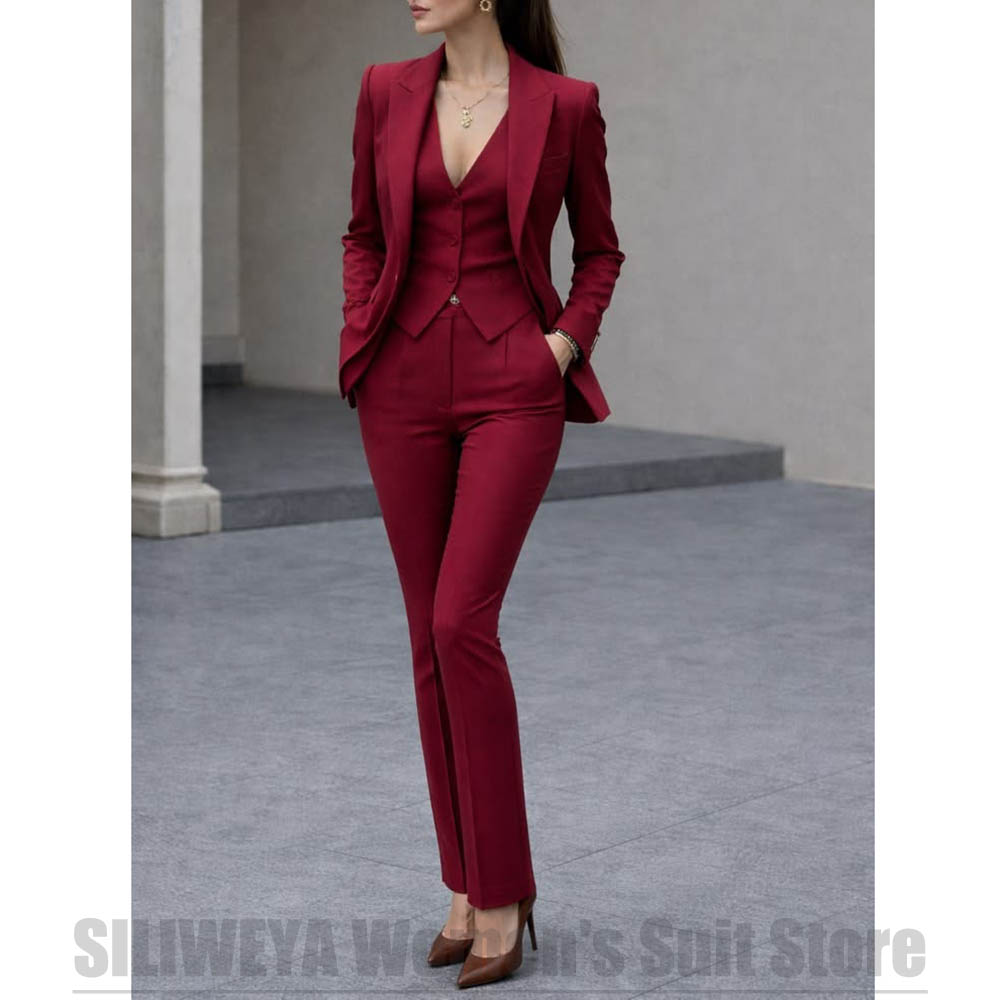 طقم بدلة نسائية من 3 قطع: بليز - مراجعة Women'S Formal Wear Wedding وسعره
