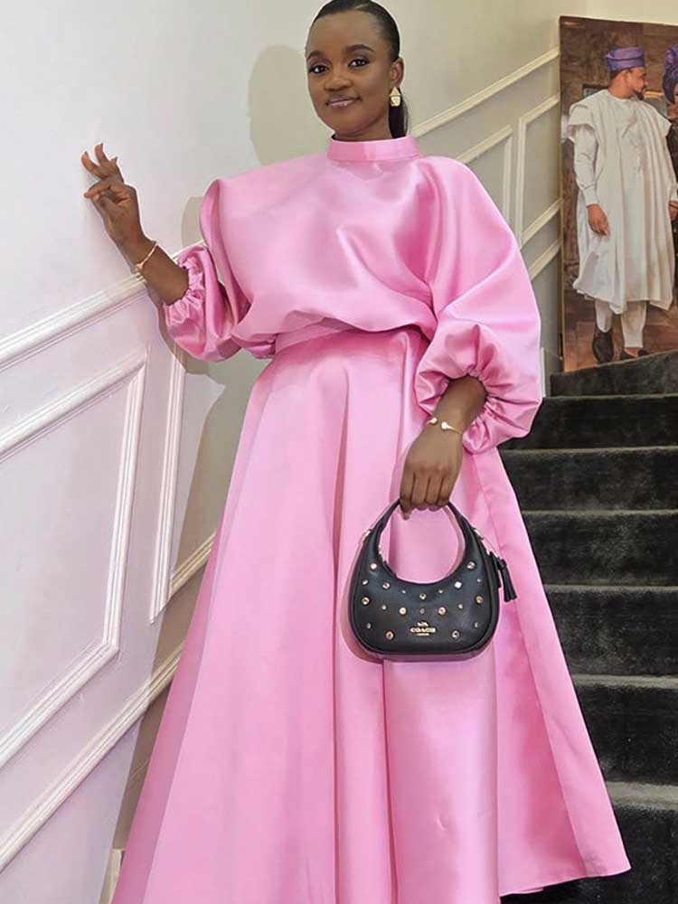 طقم مكون من قطعتين ملابس نسائي - مراجعة Pencil Skirt Midi وسعره